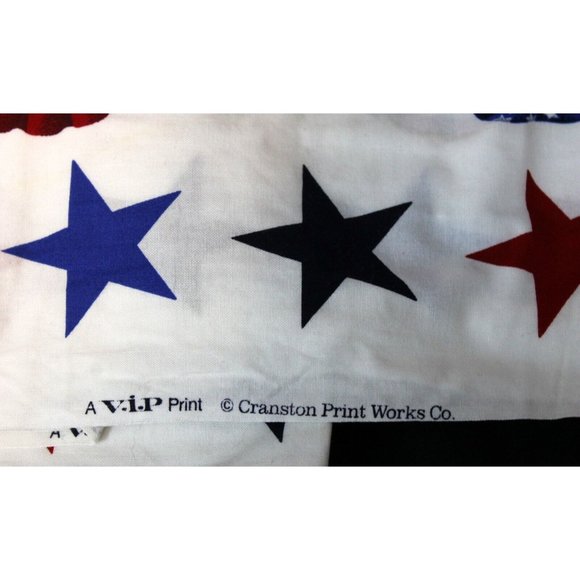 USA Stars and Stripes Applique Panel 44 x 17.5 in Fabric VIP Print Cranston - Picture 11 of 11